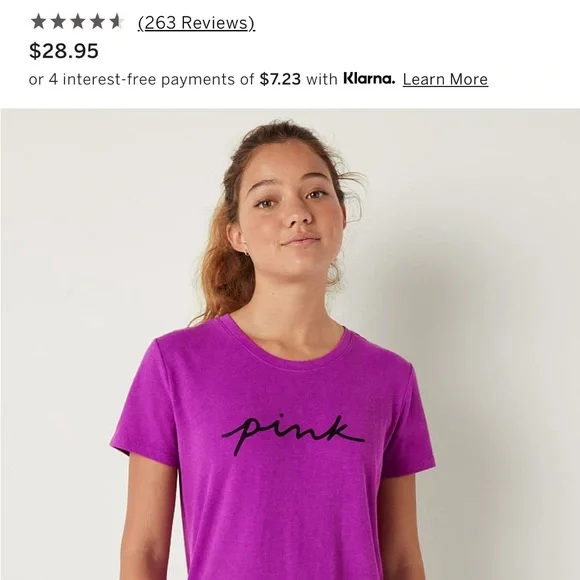 PINK Perfect short sleeve T-shirt size large - Picture 3 of 6